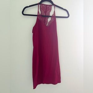 Express lace trim dress